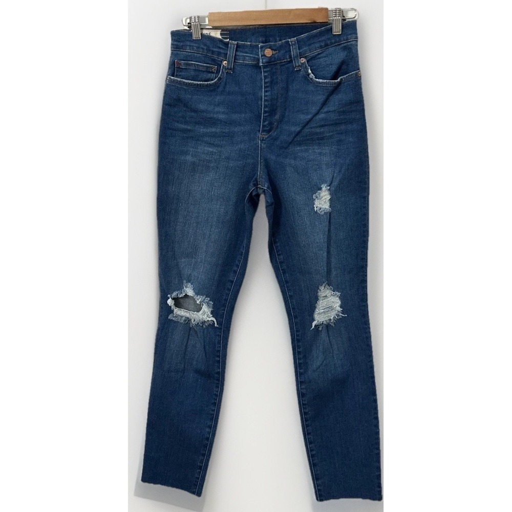 Marine Layer High Rise Skinny‎ Jeans Distressed Denim Raw Hem womens sz 30